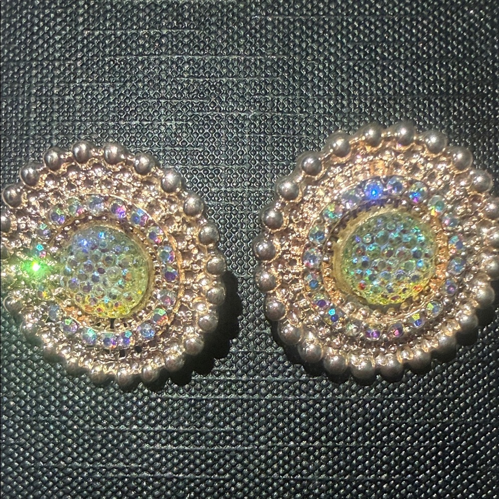 Elegant Silver and Gold Stud Earrings